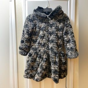 Kids' Cozy Faux Fur Hooded Coat